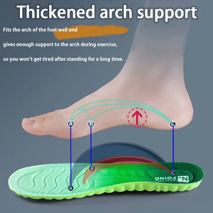 4D Massage Insole Soft comforts breathable insoles elastic shock-absorbing sole men sneakers Outdoor sports running insoles1Pair