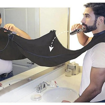 120x80cm Waterproof Floral Cloth Man Beard Bathroom Black Beard Apron Hair Shave Apron for Man Household Cleaning Protecter