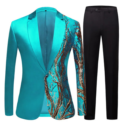 #MY-39#Fashion men's two-piece party and wedding suit