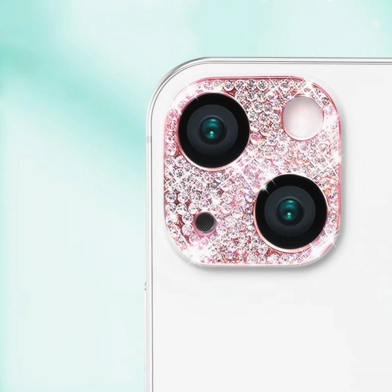 Glitter Diamond Camera Lens Protector Case Cover For iPhone 15 14 11 12 16 13 Pro Max Plus 12 13 Mini Protection Phone Accessory