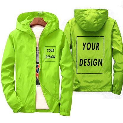 Custom Brand Logo Autumn Jacket Men Waterproof Warm Windbreaker Casual Clothing Big Size 6Xl Men Green Black Red Jacket Outdoor