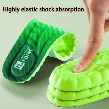 4D Massage Insole Soft comforts breathable insoles elastic shock-absorbing sole men sneakers Outdoor sports running insoles1Pair