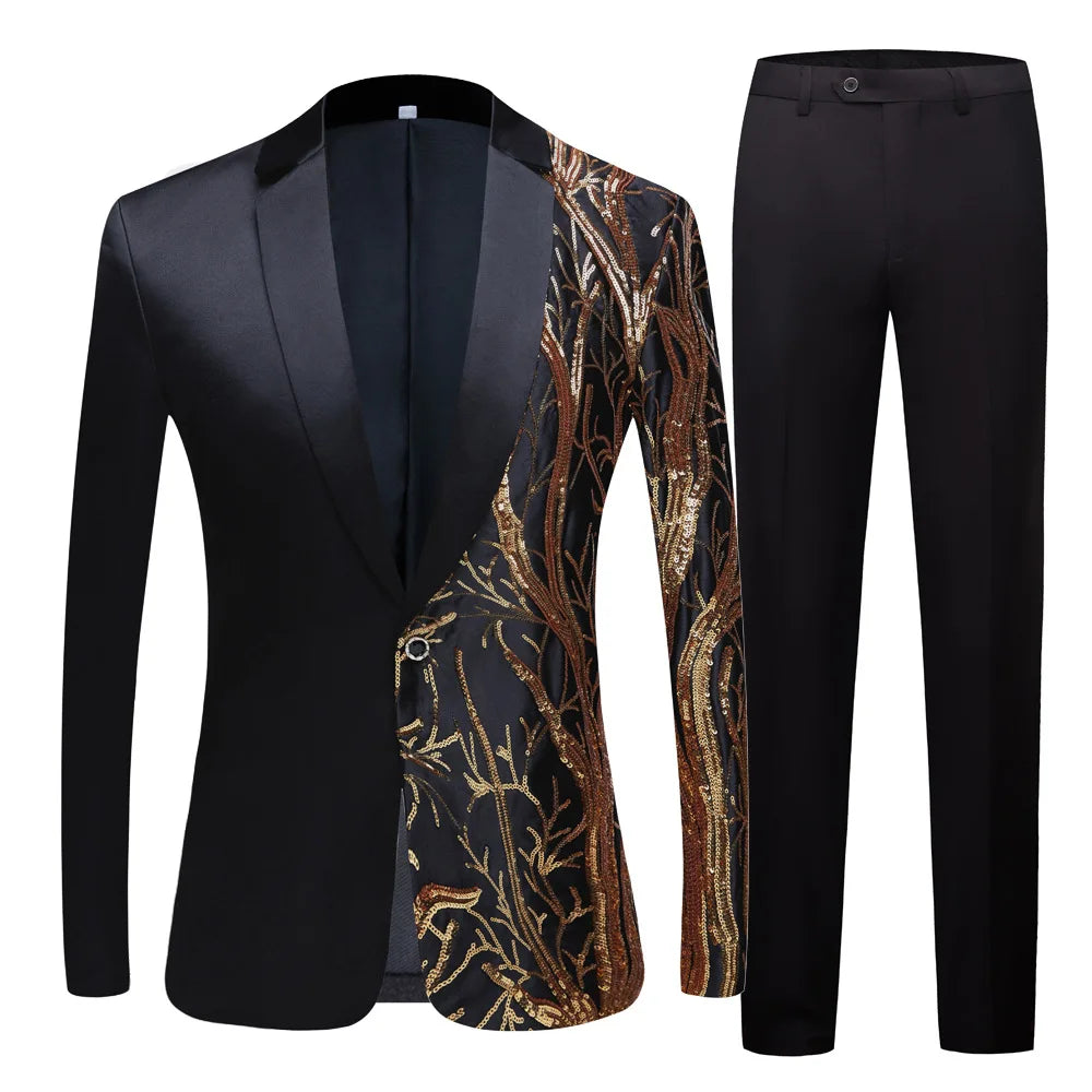 #MY-39#Fashion men's two-piece party and wedding suit