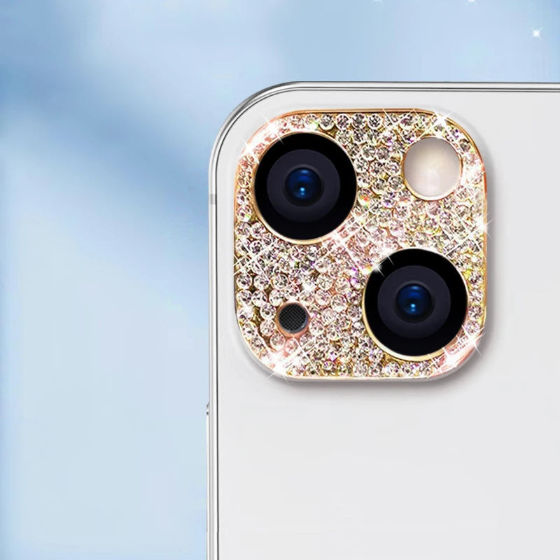 Glitter Diamond Camera Lens Protector Case Cover For iPhone 15 14 11 12 16 13 Pro Max Plus 12 13 Mini Protection Phone Accessory