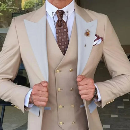 2024 Burgundy Slim Fit Wedding Men's Suits Custom Groom Fashion Smart Business Set Tuxedo Trajes Elegante Para Hombres 3 piece