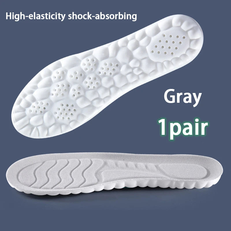 4D Massage Insole Soft comforts breathable insoles elastic shock-absorbing sole men sneakers Outdoor sports running insoles1Pair