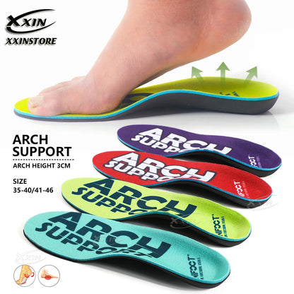 【Xxin】Arch Support Insoles Flat Foot Shoe Insoles Orthopedic Shoe Pad Women Men Sport Insole size 35-46