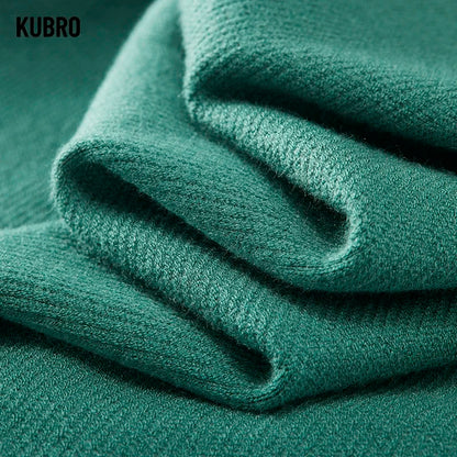 KUBRO Sweater Men Casual High Quality Cotton Pullover Knitted Sweaters Male 2023 Winter Fashion Brand Men‘s Pullover Sweaters