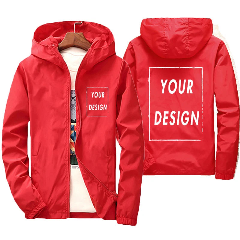 Custom Brand Logo Autumn Jacket Men Waterproof Warm Windbreaker Casual Clothing Big Size 6Xl Men Green Black Red Jacket Outdoor