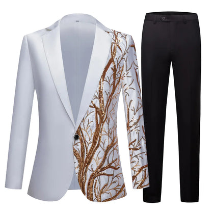 #MY-39#Fashion men's two-piece party and wedding suit