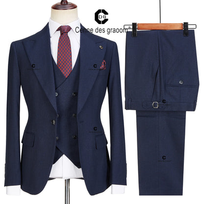 Men suits Autumn New Brand Fashion  High quality Boutique Groom Casual Slim fit  Wedding party Dress prom Tuxedo