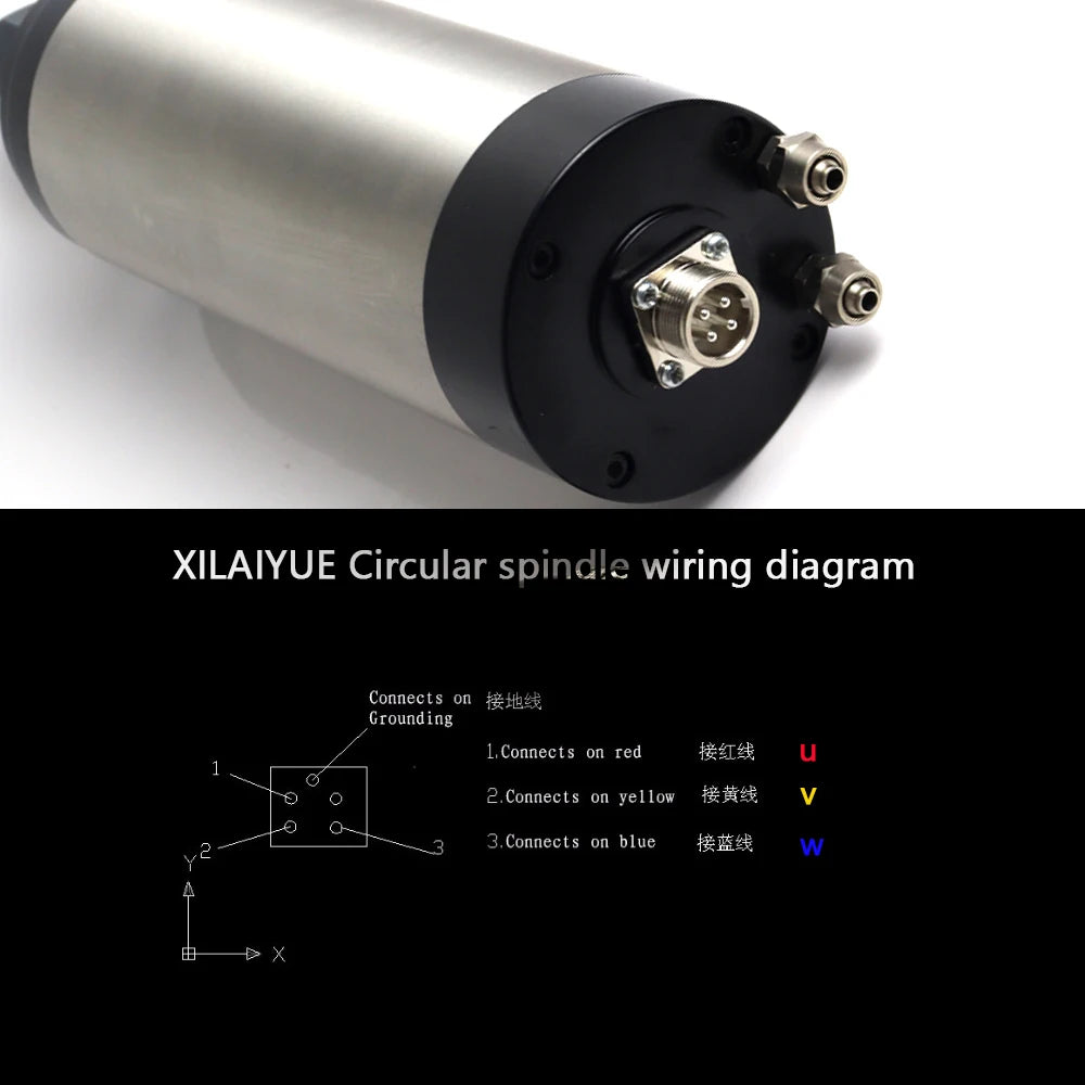 0.8KW/1.5KW/2.2KW Water Cooled Spindle Motor+Inverter VFD+ 65mm/80mm clamp + 80w water pump +ER11/ER20 Collet