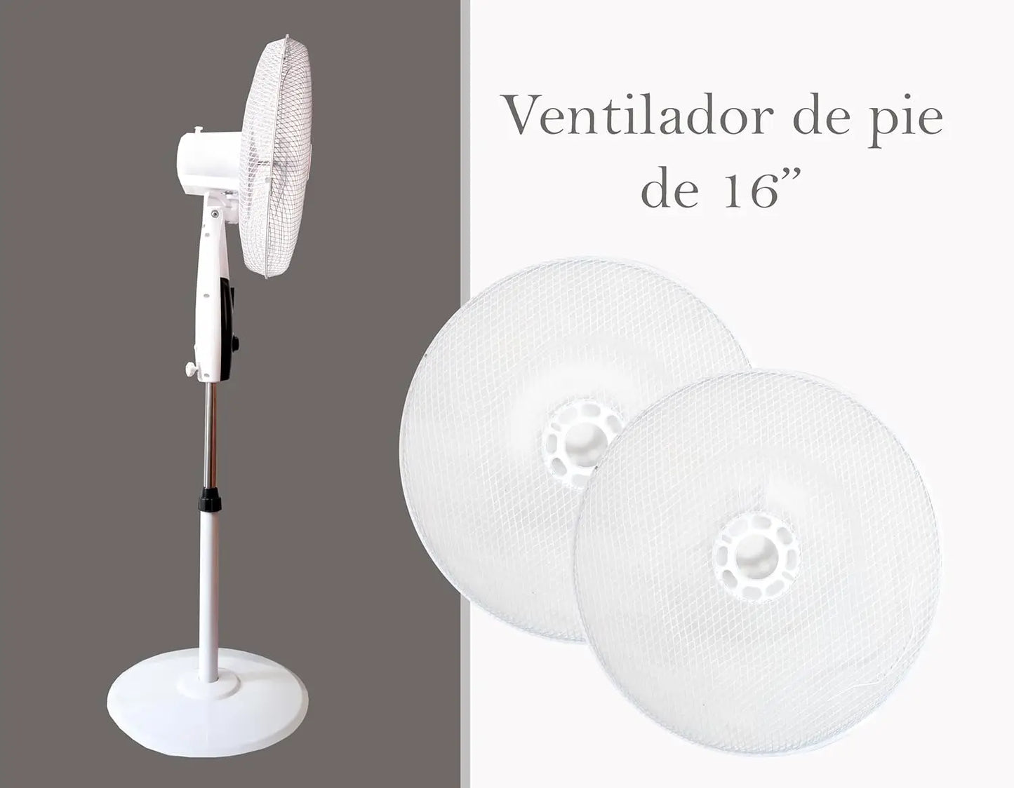 Swing foot fan, 3 levels of ventilation, height adjustable, 50 W, white, blade size 40 cm