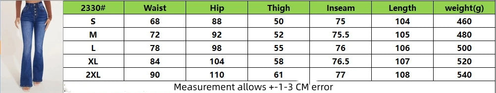 2023 Fall New High Waist Boot Cut Jeans For Women Fashion Stretch Slim Denim Flared Pants Casual trousers S-2XL Drop Shipping