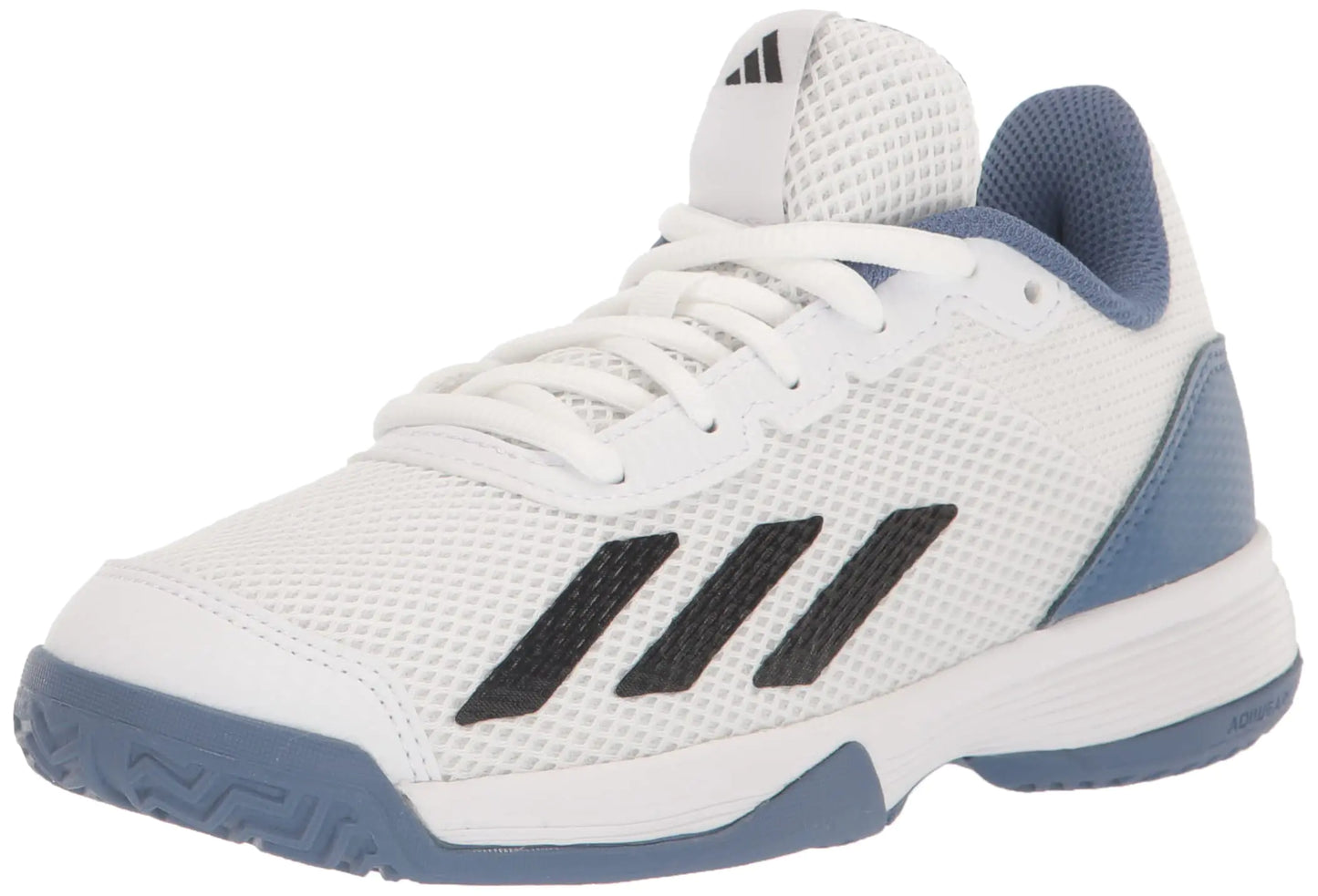 Sneakers adidas Court Flash Tennis Blanc/Noir/Bleu Équipage Taille 3 US pour Petits Enfants Unisexes