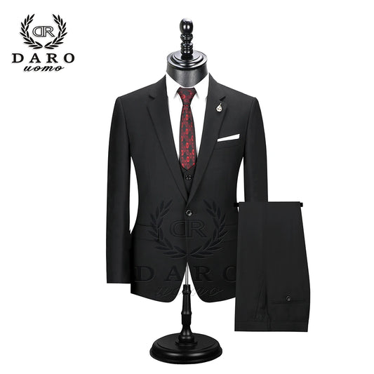 2023 DR  DARO UOMO Men Suits  Slim Fit for Business Work and weeding Wear  3Pcs Set DRV6158