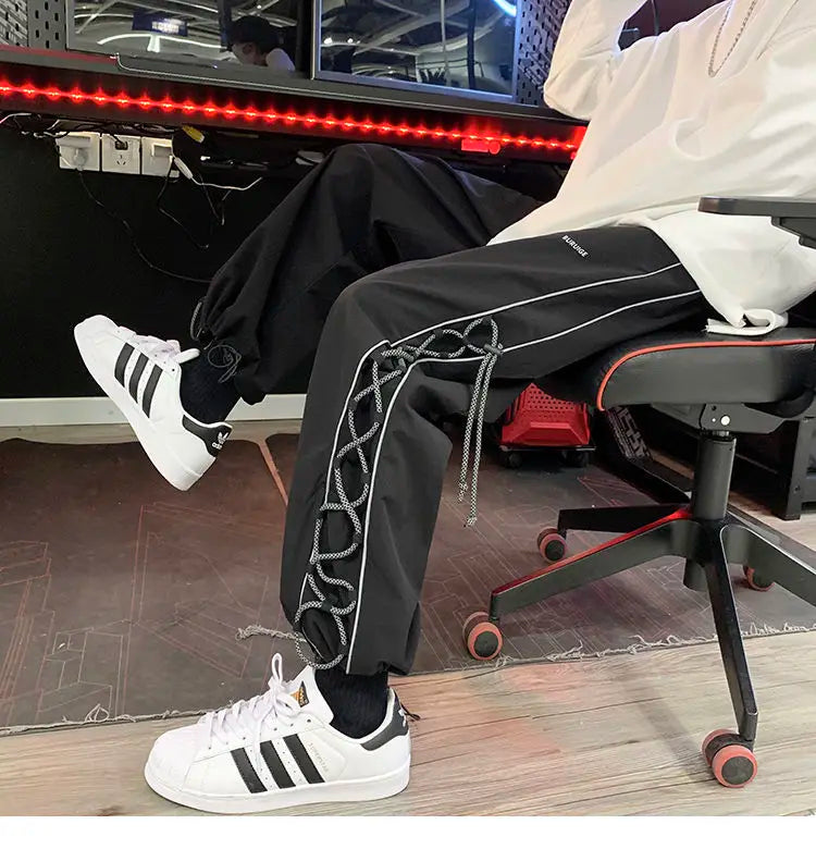 Reflect Streetwear Men's Pants Oversize Wide Pants Harajuku Sweatpants Fashion Joggers Skateboard Pants Techwear 2021New