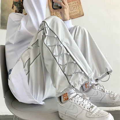 Reflect Streetwear Men's Pants Oversize Wide Pants Harajuku Sweatpants Fashion Joggers Skateboard Pants Techwear 2021New