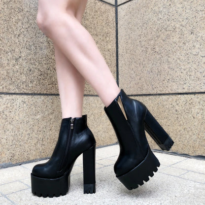 2024 new show women's shoes fashion sexy 15 cm super high heel single shoes black stage catwalk high heels