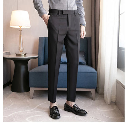 2023 Men Suit Pants High Quality Men Solid Color Slim Fit Dress Pants Slim Fit Office Business Men Trousers Plus Size 28-36