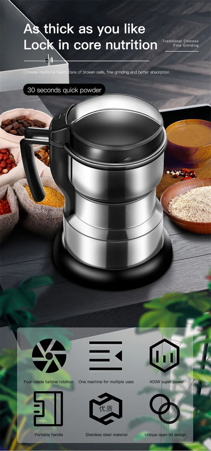 Electric Coffee Grinder Kitchen Cereals Nuts Beans Spices Grains Grinding Machine Multifunctional Home Coffe Grinder Machine