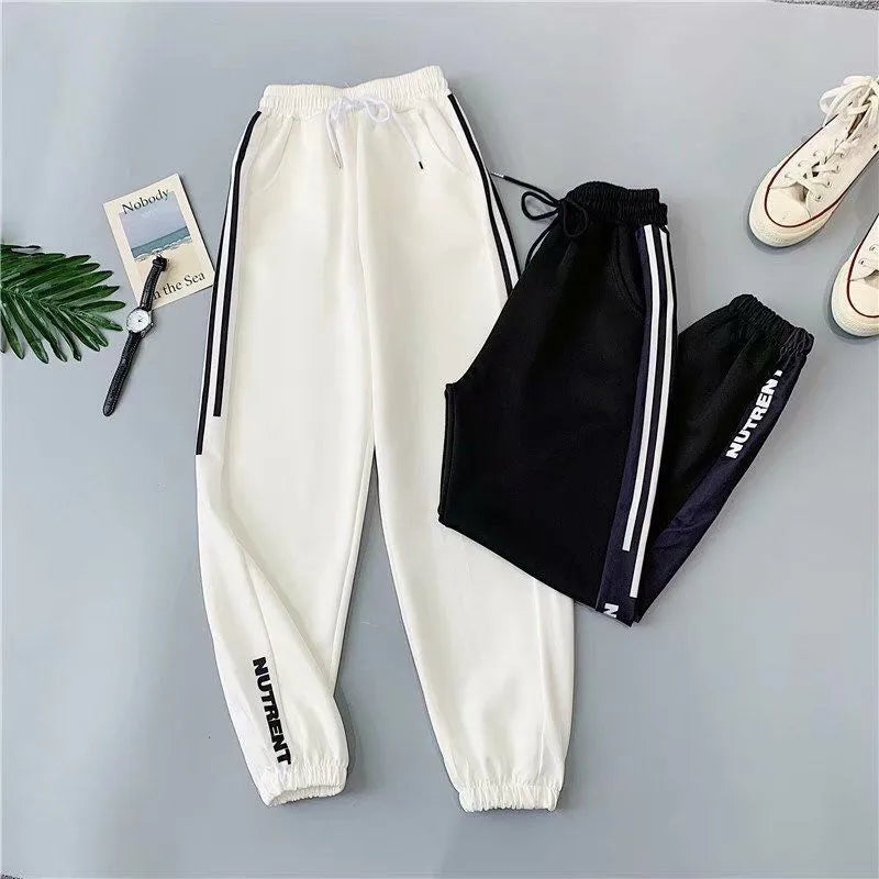 Plus Size 5XL Joggers Women Baggy Sweatpant Black Autumn Loose Hip Hop Harem Pants Women High Wasit Korean Style Sport Trousers