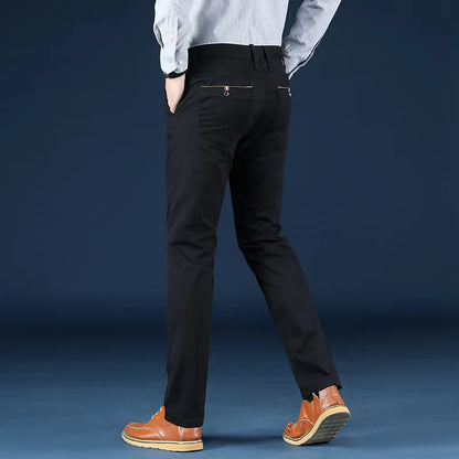 2024 New Korean Men Casual Pants Slim Fit Trousers High Quality Straight Pants Men