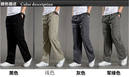 Men's Cargo Pants Summer Spring Cotton Work Wear New In Large Size 6XL Casual Climbing Joggers Sweatpants Hombre Autumn Trousers