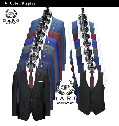 2023 DR  DARO UOMO Men Suits  Slim Fit for Business Work and weeding Wear  3Pcs Set DRV6158