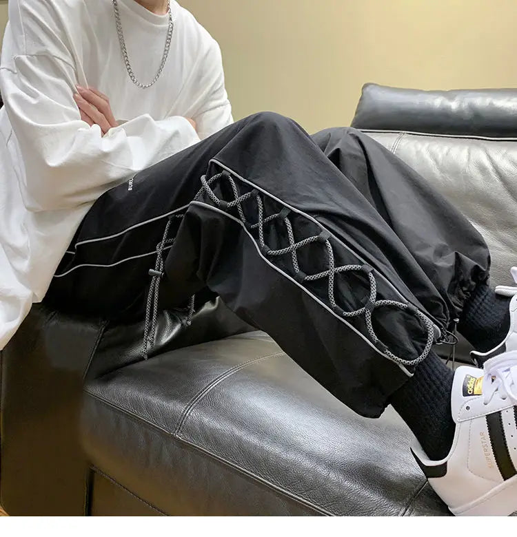 Reflect Streetwear Men's Pants Oversize Wide Pants Harajuku Sweatpants Fashion Joggers Skateboard Pants Techwear 2021New