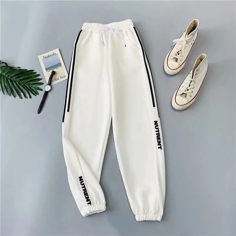 Plus Size 5XL Joggers Women Baggy Sweatpant Black Autumn Loose Hip Hop Harem Pants Women High Wasit Korean Style Sport Trousers