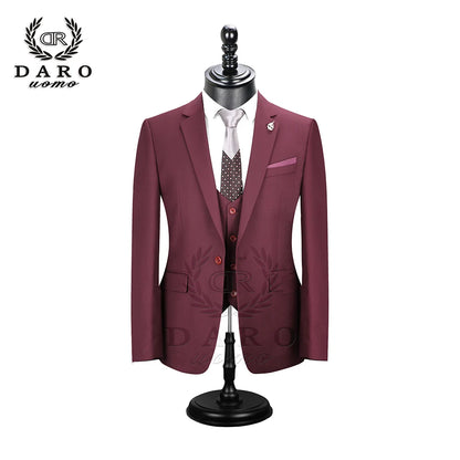 2023 DR  DARO UOMO Men Suits  Slim Fit for Business Work and weeding Wear  3Pcs Set DRV6158