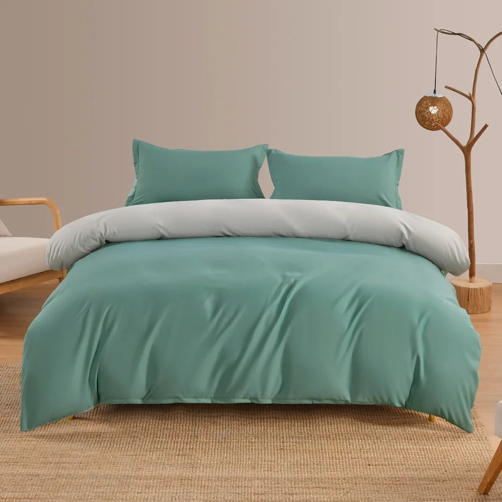 3/4PCS of Pure Green color simplicity bedding set,bedroom Bed sheet Duvet Cover Pillowcase bed set,King Queen Full Single