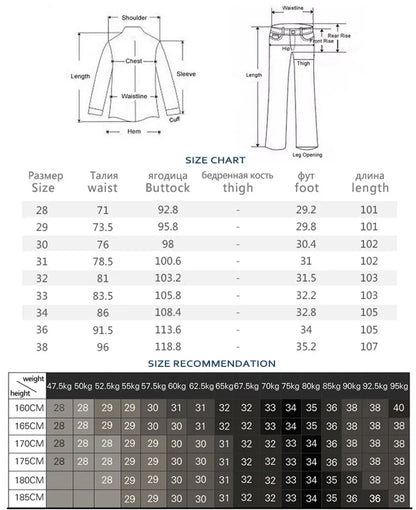 2024 New Korean Men Casual Pants Slim Fit Trousers High Quality Straight Pants Men