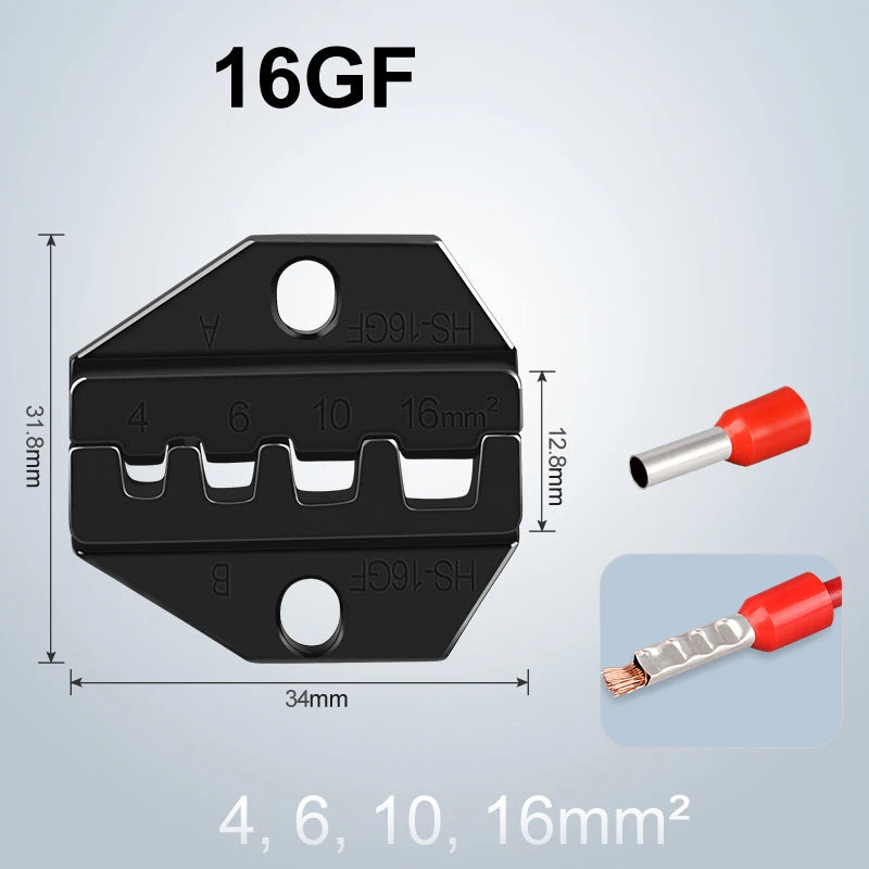 Crimping Dies HS Series Pliers Multi Jaws Insulated Terminals Hand Tool Plug Tube Coaxial 9 Inch VE Bootlace RV SV Uninsulated