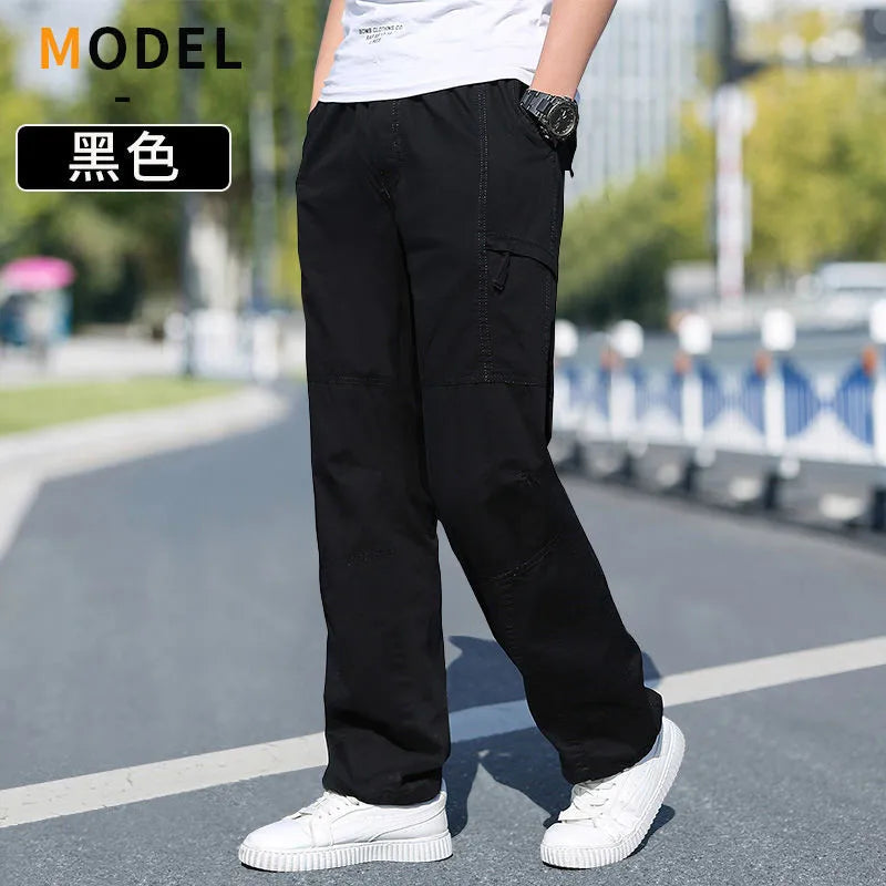 Men's Cargo Pants Summer Spring Cotton Work Wear New In Large Size 6XL Casual Climbing Joggers Sweatpants Hombre Autumn Trousers