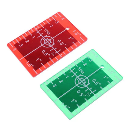 1 Pcs Inch/cm Laser Target Card Plate For Green/Red Laser Level Can Be Hanging On Wall & Floor Lightweight And Easy To Use