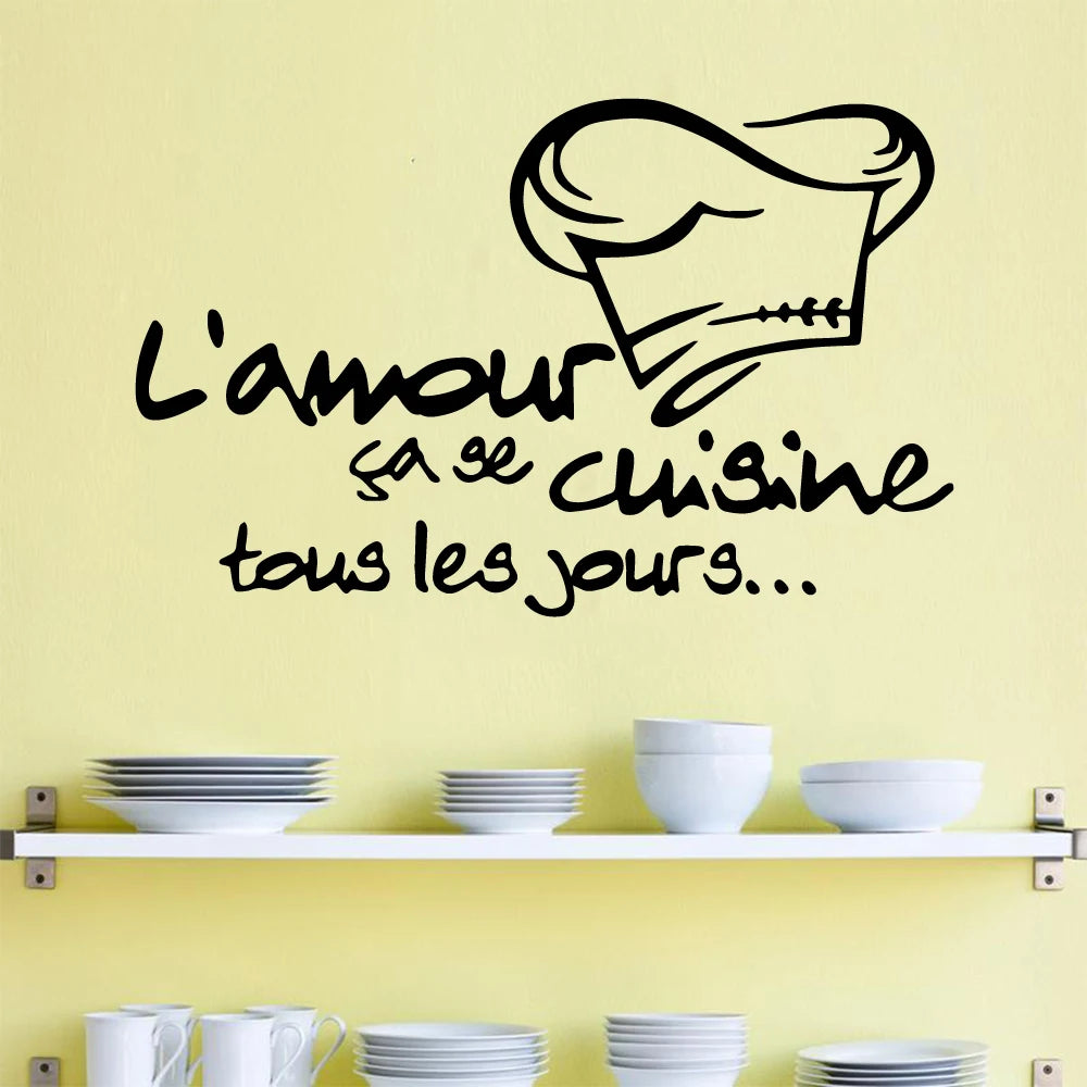 Funny Bon Appetite Wall Stickers Decals For Kitchen Living Room Dining Room Home Decoration Accessories Wall Decor