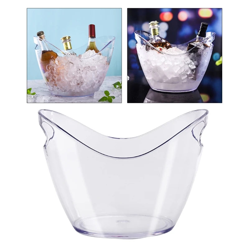 Wine or Champagne Bottles Ice Bucket Food Grade Acrylic Wine Bucket Perfect for Wine, Champagne or Beer Bottles Gift