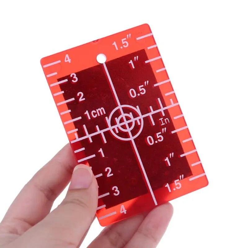 1 Pcs Inch/cm Laser Target Card Plate For Green/Red Laser Level Can Be Hanging On Wall & Floor Lightweight And Easy To Use