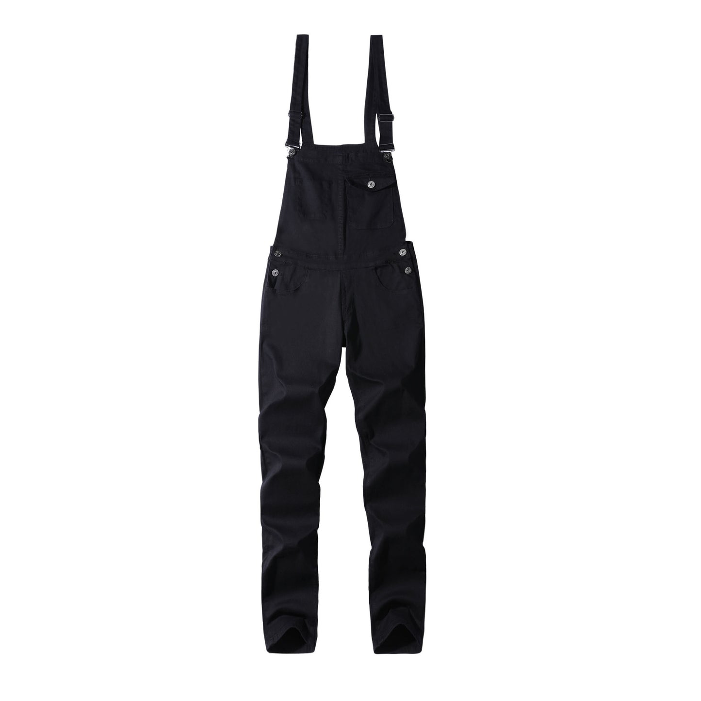 New Denim White Overalls Slim Men's Trousers New Europe and America Bib Men Spring and Autumn Casual Solid Color Mens Jeans