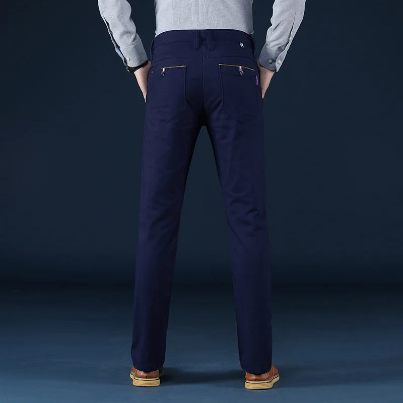 2024 New Korean Men Casual Pants Slim Fit Trousers High Quality Straight Pants Men