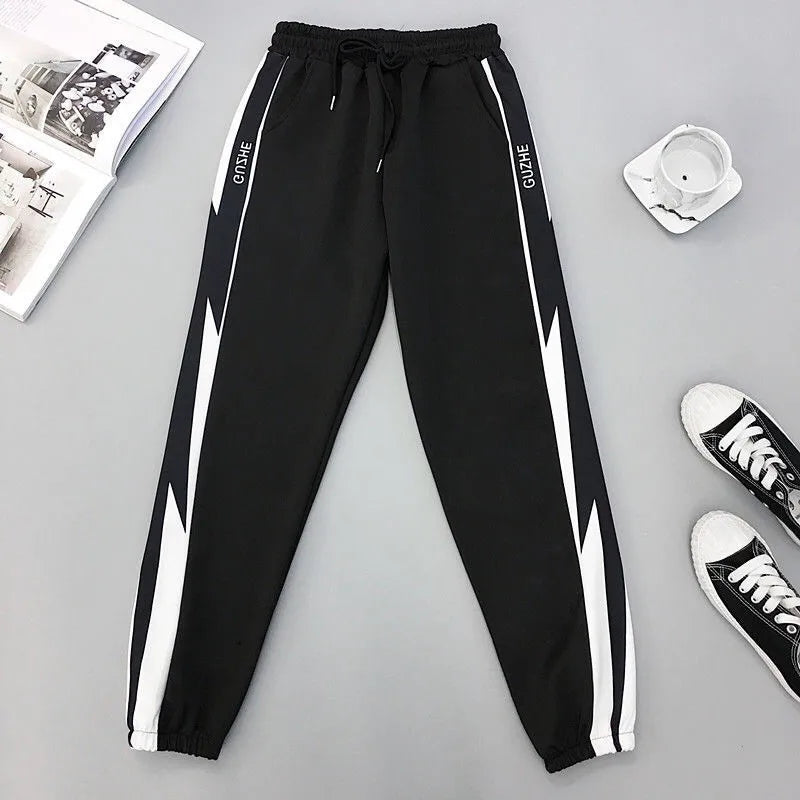 Plus Size 5XL Joggers Women Baggy Sweatpant Black Autumn Loose Hip Hop Harem Pants Women High Wasit Korean Style Sport Trousers