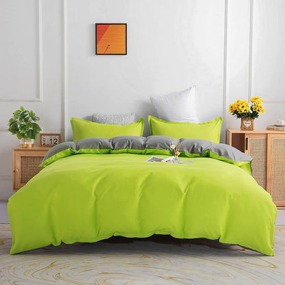 3/4PCS of Pure Green color simplicity bedding set,bedroom Bed sheet Duvet Cover Pillowcase bed set,King Queen Full Single