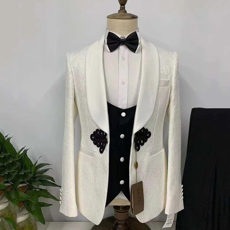 Men suits Autumn New Brand Fashion  High quality Boutique Groom Casual Slim fit  Wedding party Dress prom Tuxedo