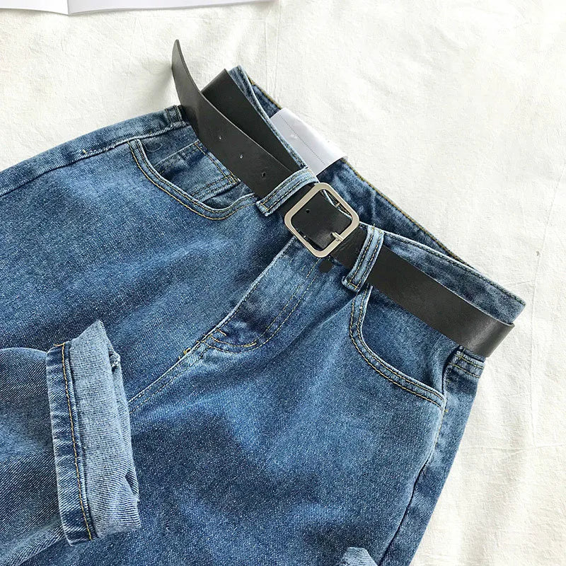 Neploe BF Korean High Waist Jeans Women Solid Belt Harem Pants Loose Casual New High Street Denim Trousers Pantalon Femme 90231