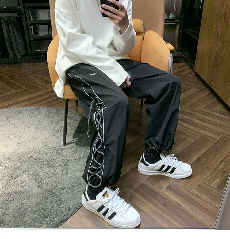 Reflect Streetwear Men's Pants Oversize Wide Pants Harajuku Sweatpants Fashion Joggers Skateboard Pants Techwear 2021New