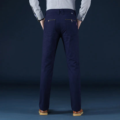 2024 New Korean Men Casual Pants Slim Fit Trousers High Quality Straight Pants Men