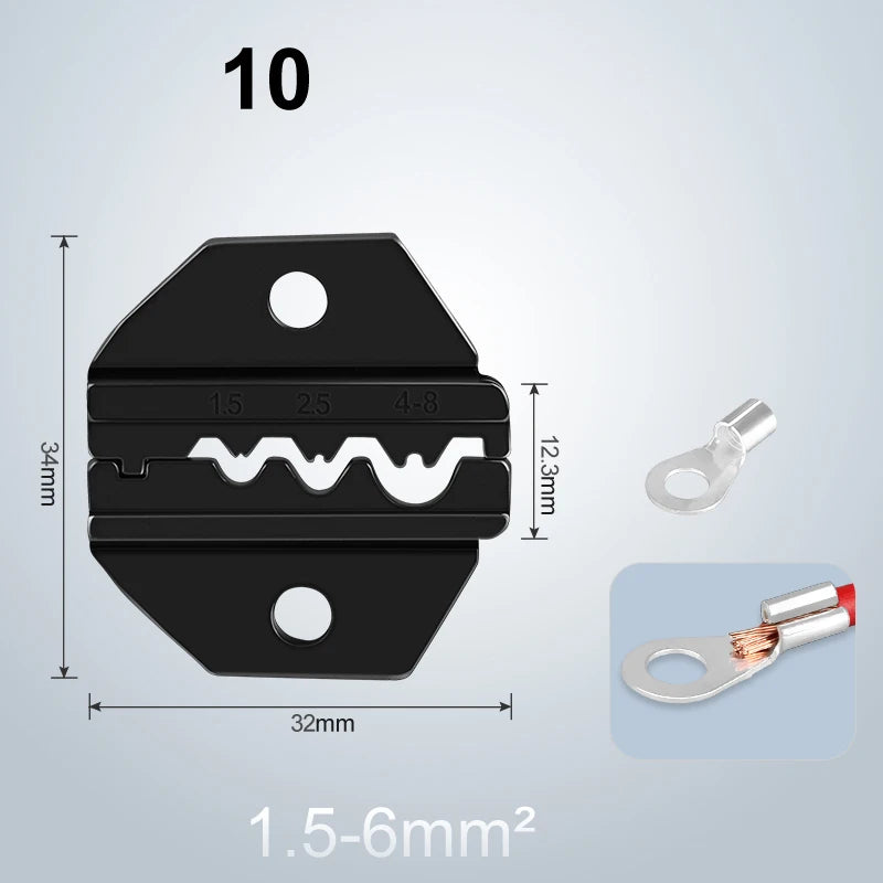 Crimping Dies HS Series Pliers Multi Jaws Insulated Terminals Hand Tool Plug Tube Coaxial 9 Inch VE Bootlace RV SV Uninsulated