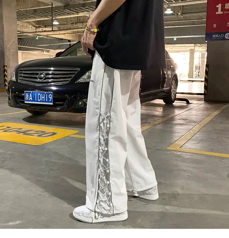 Reflect Streetwear Men's Pants Oversize Wide Pants Harajuku Sweatpants Fashion Joggers Skateboard Pants Techwear 2021New